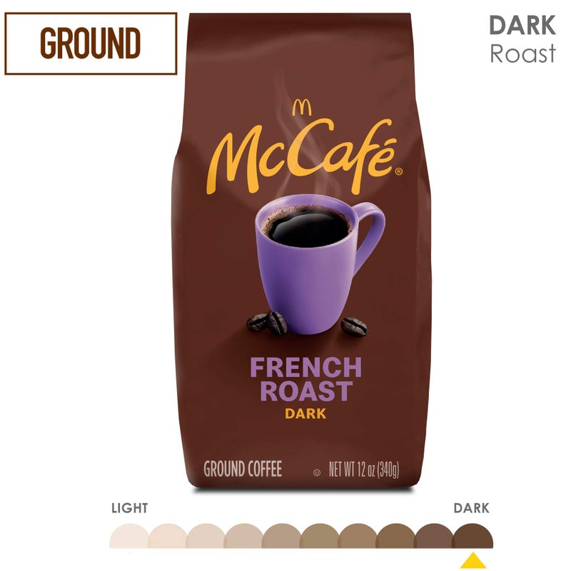 McCafe French Roast, Dark Roast Ground Coffee, 12 oz Bag - Image 4